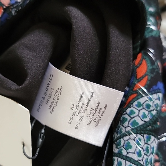 Veronica Beard Kailani Metallic Top in Black Multi - Picture 4 of 4